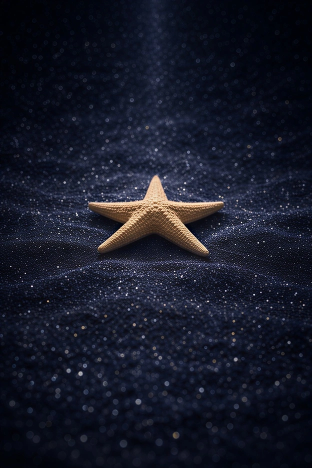 Luxury-starfish-dark-blue-sand